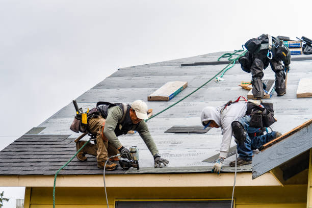 Professional Gutter Installation technician working in Carolina Beach, NC